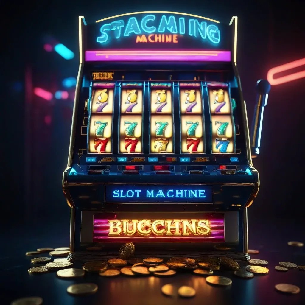 Neon Slot Machine Glow